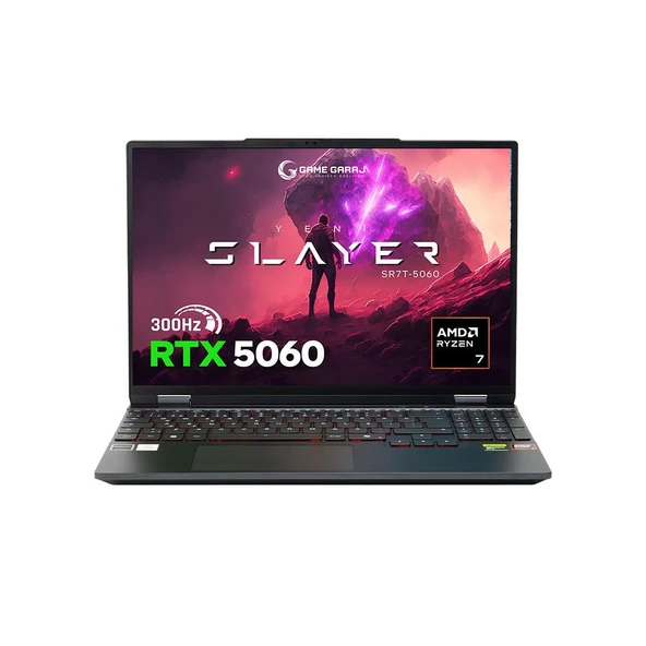 Game Garaj Slayer SR7T-5060 C2 AMD Ryzen 7 255 32GB RAM 1TB SSD RTX5060 15.3" QHD+ 300Hz IPS FreeDOS Gaming Laptop - Resim 2