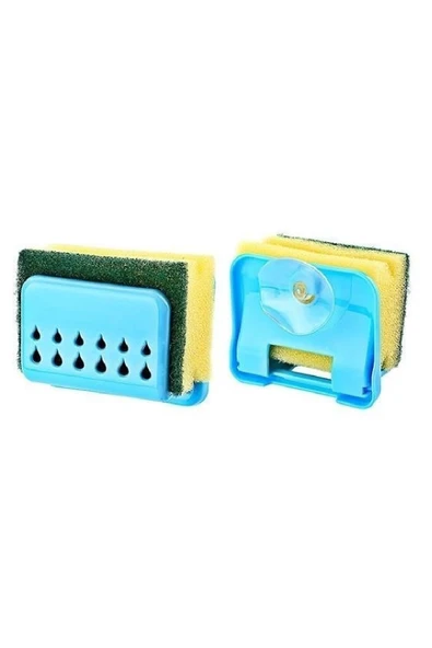 NACTUMU Vantuzlu Bulaşık Süngeri Askısı, Pratik Mutfak Lavabo Aparatı - 2