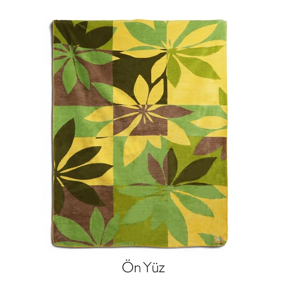 Bigghome Botanik  Çift Kişilik Battaniye 200 x 220 cm - Resim 3