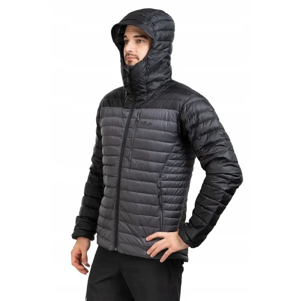 RAB MİCROLİGHT ALPİNE KAZ TÜYÜ CEKET SİYAH/GRİ RENK - 5