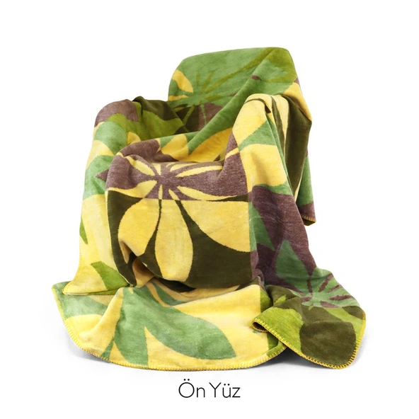 Bigghome Botanik  Çift Kişilik Battaniye 200 x 220 cm - Resim 6