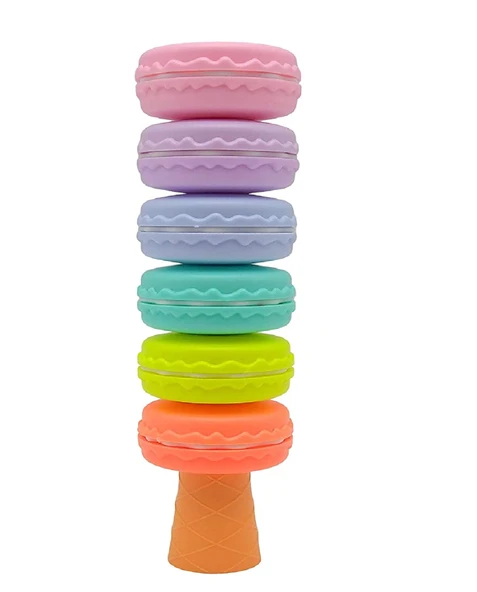 6 Renkli Makaron Fosforlu Kalem - High Lihgter - Resim 4