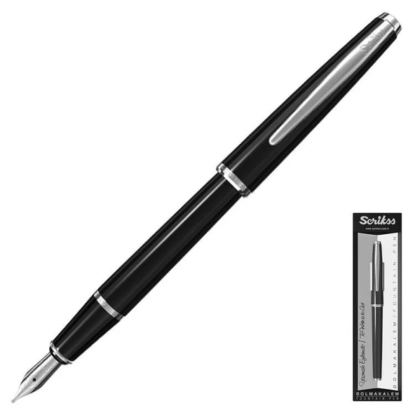 Scrikss 33 Dolma Kalem Şeffaf Özel Kutulu Bordo - Resim 2