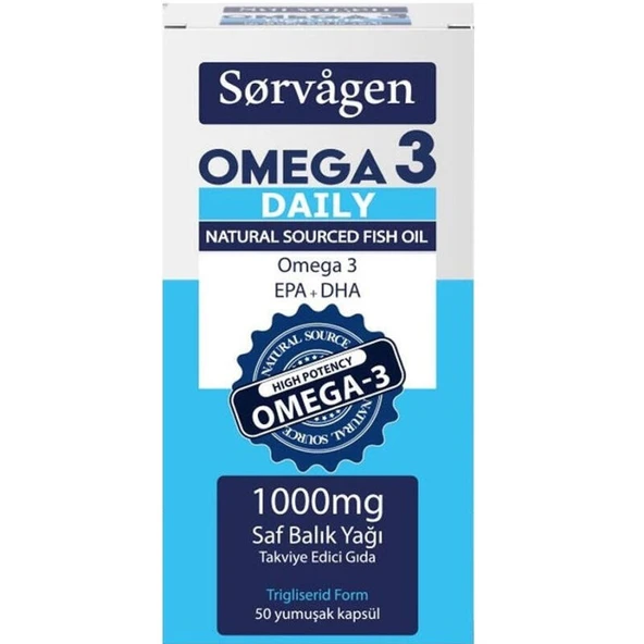 SORVAGEN OMEGA 3 DAİLY SAF BALIK YAĞI 50 KAPSÜL ürün görseli 1