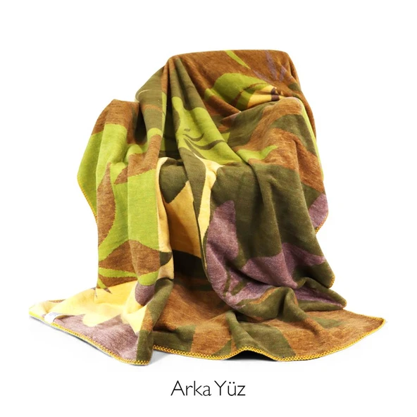 Bigghome Botanik  Çift Kişilik Battaniye 200 x 220 cm - Resim 7