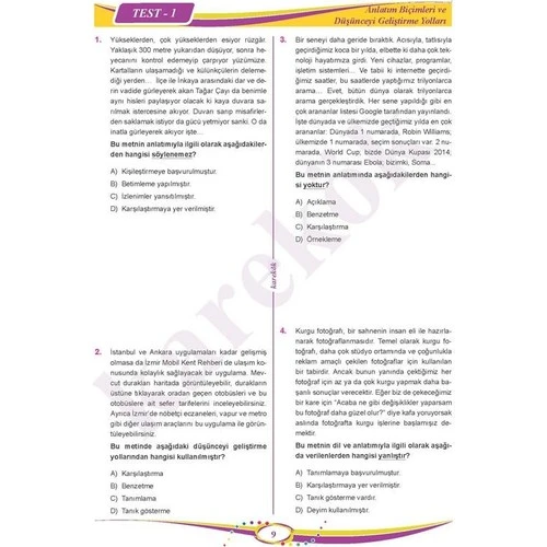 8. Sınıf LGS Paragraf Soru Bankası - Resim 2