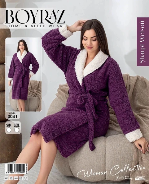 MDB Boyraz 0041 Kadın Sharpi Welsolf Sabahlık ürün görseli