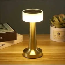 Cata CT-8436 Denver 3 Işık Gold Renkli Dokunmatik USB Şarjlı Dim Edilebilir Masa Lambası