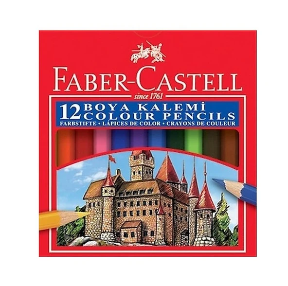 Faber-Castell Karton Kutu Boya Kalemi 12 Renk Yarım Boy (5171116412) ürün görseli