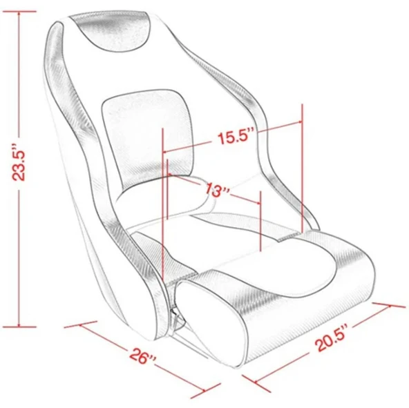 Mavi Beyaz Desenli Tekne Kaptan Koltuğu - 6