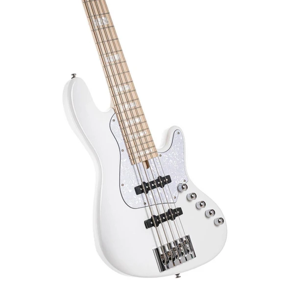 CORT NJS5WHT BASS GİTAR, 5 TELLİ, ÇANTALI, BEYAZ - Resim 3
