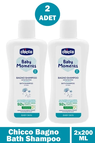 Chicco Bagno Bath Shampoo 200 ml 2 Adet ürün görseli