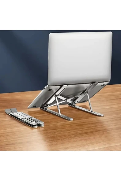 NACTUMU Ayarlanabilir Dizüstü Laptop Yükseltici, Katlanabilir ve Taşınabilir Destek Tabanı - 2