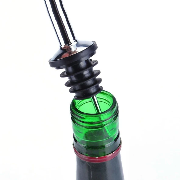 Şişe Ucu Servis Aparatı Damlalık Yağdanlık -Şişe Tıpa Sürekli Akışlı Hava Delikli - Resim 3