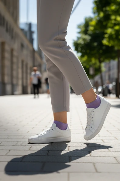 Nisanca %100 Pamuk Birinci Kalite Penye Çorap Seti -Kadın 5'li Patik Çorap Seti - 5