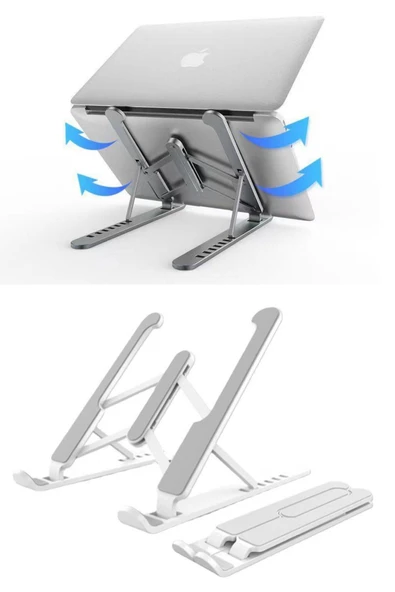 NACTUMU Katlanabilir ve Taşınabilir Ayarlanabilir Plastik Dizüstü Laptop Sehpası, Yükseltici Destek Tabanı