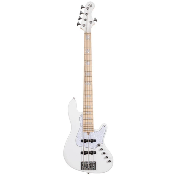 CORT NJS5WHT BASS GİTAR, 5 TELLİ, ÇANTALI, BEYAZ ürün görseli
