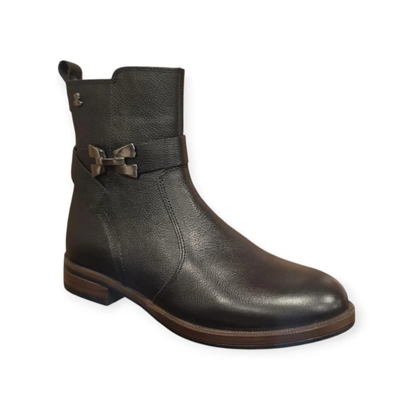 VENÜS 2552703K DÜZ TOPUK İNCE TABAN DERİ KADIN BOT - Resim 3