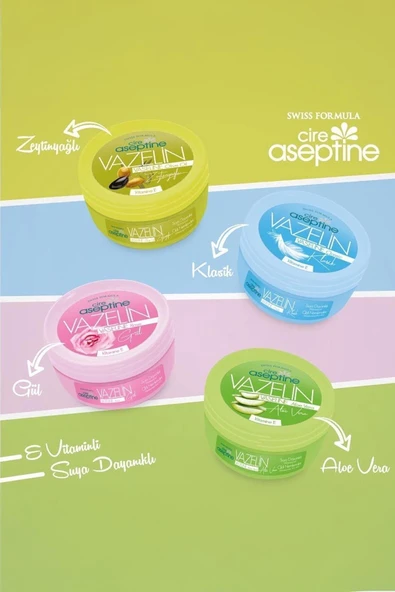 Cire Aseptine Vazelin Aloevera 150 ml 4 Adet - Resim 2