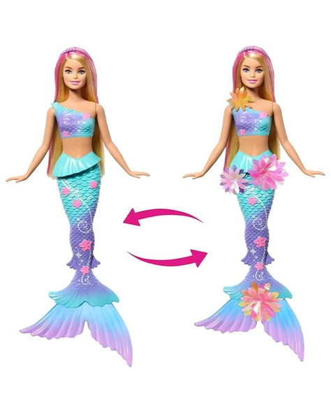 Barbie Büyülü Çiçekler Deniz Kızı Bebeği JDM72 - Resim 4