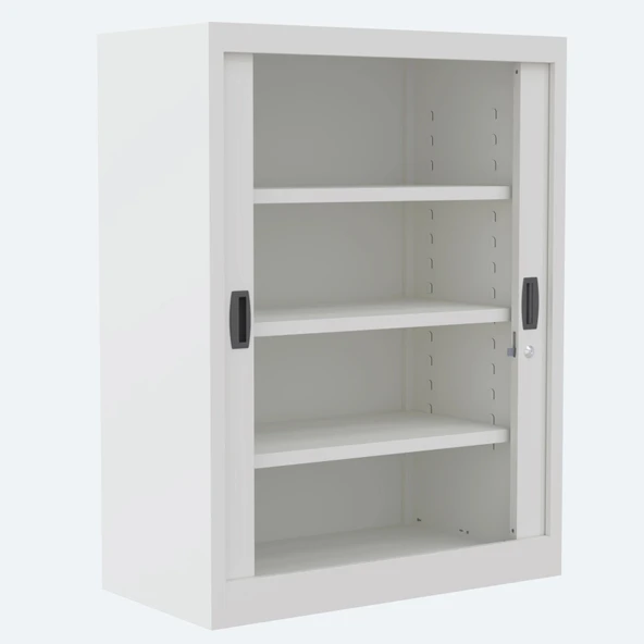 Sürgülü Kapaklı Metal Ayakkabılık – Geniş Raflı Kiler & Arşiv Dolabı - Resim 5