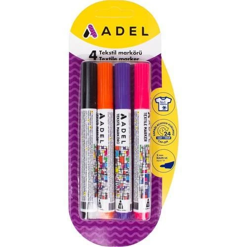 Adel Tekstil Markörü 4 Renk 2201000033 ürün görseli