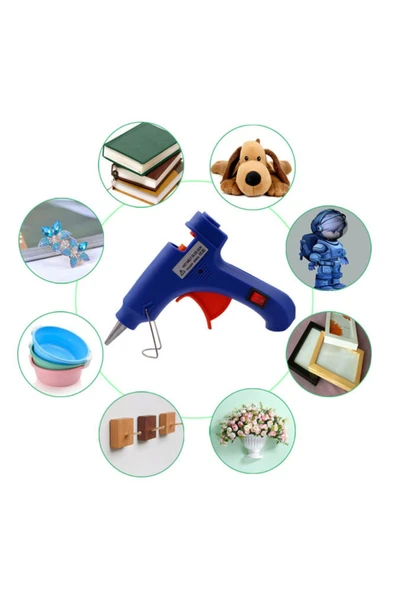 NACTUMU 20W Elektrikli Sıcak Silikon Tabancası, Küçük Tetikli Mum ve Tutkal Uygulama Aleti - 4