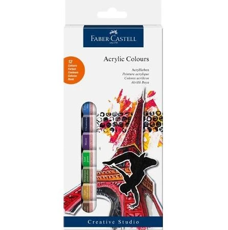 Faber-Castell Akrilik Boya 12  renk 12 ml tüp ürün görseli
