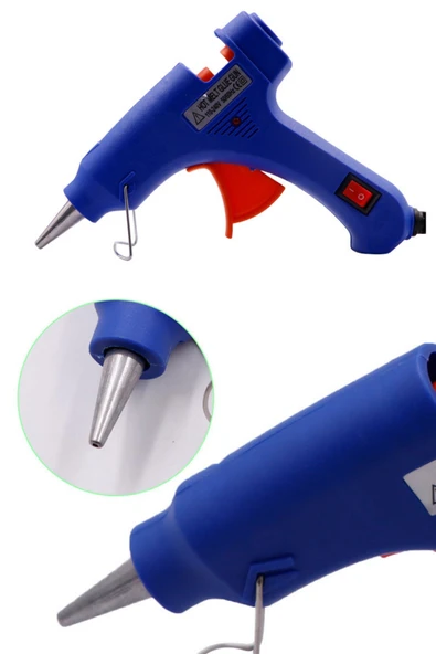 NACTUMU 20W Elektrikli Sıcak Silikon Tabancası, Küçük Tetikli Mum ve Tutkal Uygulama Aleti