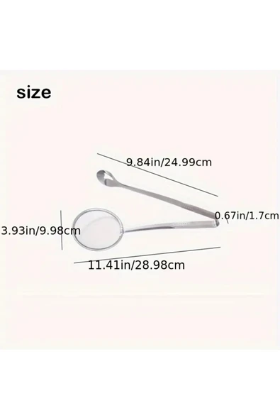 NACTUMU Çok Amaçlı Paslanmaz Metal Süzgeçli Maşa, Haşlama ve Kızartma İçin Uygun - Resim 5