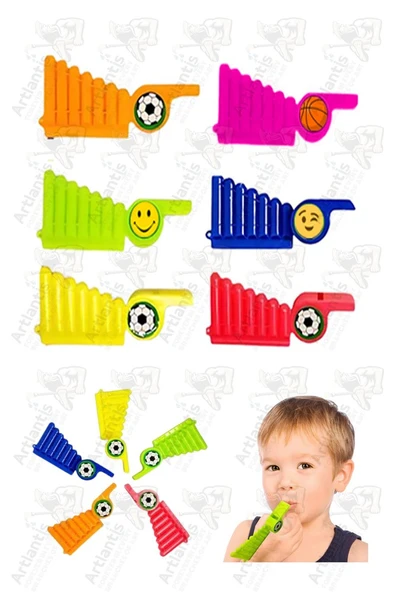 Mızıka Düdük 1 Adet Plastik Mızıka Plastik Düdük Nostalji Mızıka Oyuncak Karne Sınıf Çocuk Hediye - 5