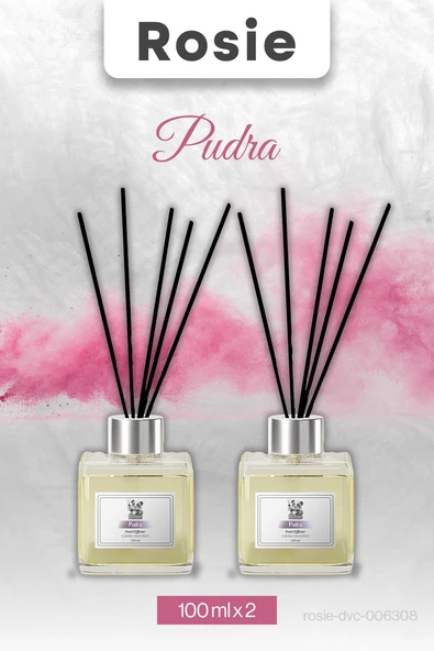 Rosie Pudra 2 adet Çubuklu Oda Kokusu 100 ml ürün görseli