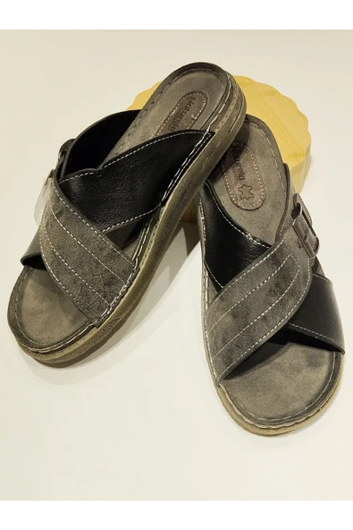 Monalisa Home 40 Numara Siyah Renkli Figürlü Gösterişli Terlik ürün görseli 1