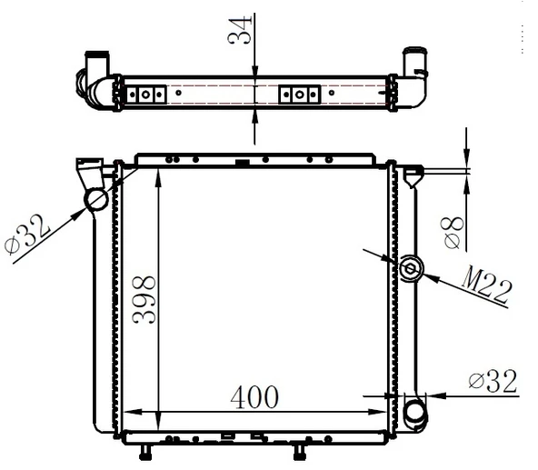 ORIS MRN002034 RADYATÖR EXP-R9-R11 360x370x18 ALÜMİNYUM 7700765602-7700759196-7701406496 ürün görseli 1