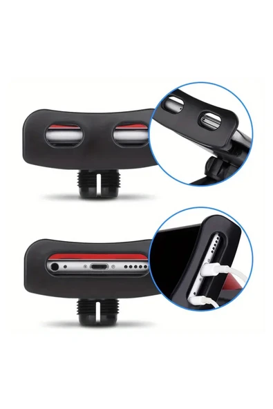 NACTUMU Ayarlanabilir Oto Koltuk Arkası Telefon ve Tablet Tutucu, 360 Derece Dönebilen Pratik Stand - Resim 7