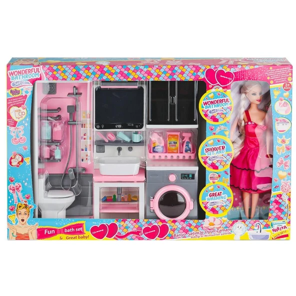 OYD-02393 Bebek ile Banyo Seti Oyun Zamanı -Oydaş Oyuncak ürün görseli