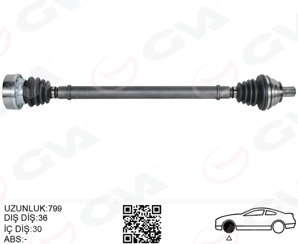 GVA 4475092 KOMPLE AKS SAĞ DÜZ VİTES GOLF5-GOLF6-JETTA-A3-LEON 1.6 BENZİNLİ 1K0407272DR-5Q0407762X-1K0407272BG ürün görseli 1