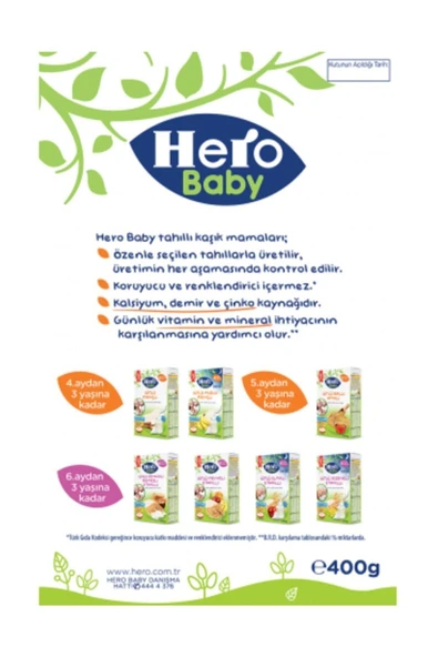 Hero Baby Sütlü Irmikli Ballı 400 gr - Resim 5