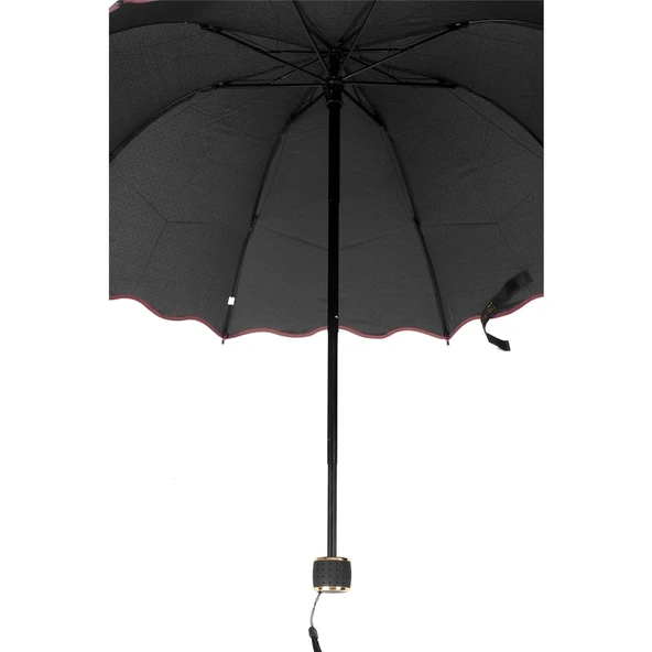 Marlux Siyah Mini Puantiye Kadın Şemsiye - Resim 3