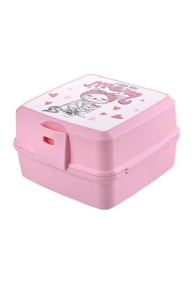 NACTUMU Kendiliğinden Kaşık ve Çatallı 4 Bölmeli Çocuk Beslenme Kutusu, Saklama Kabı ürün görseli