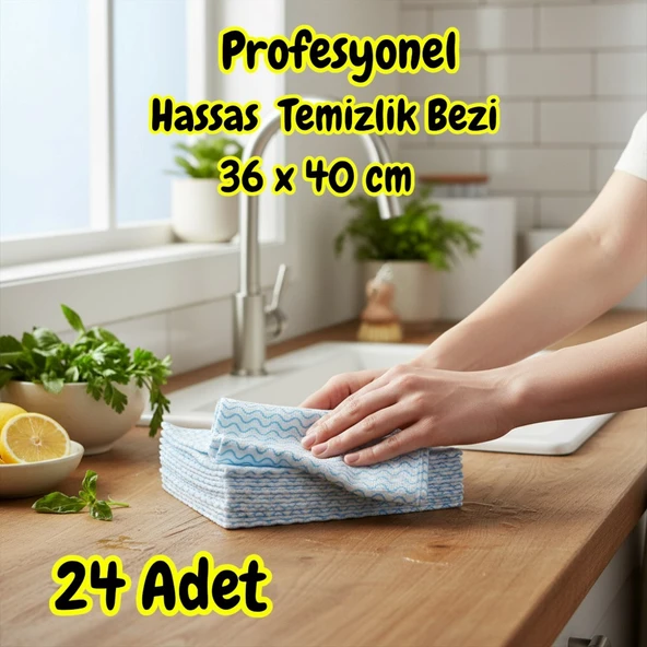 Technow Softtex Profesyonel Süper Emici Hassas Büyük Boy 36x40cm Temizlik Bezi 24'lü - Resim 2