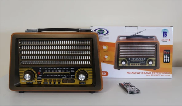 Everton Rt-750  Bluetooth Fm-Usb-Tf-Aux  Şarjlı Nostaljik Radyo ürün görseli