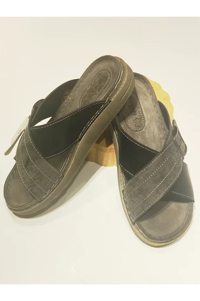 Monalisa Home 42 Numara Siyah Renkli Figürlü Gösterişli Terlik ürün görseli