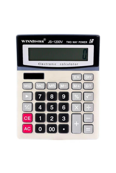NACTUMU 12 Haneli LCD Ekranlı Hesap Makinesi, Pilli ve Büyük Düğmeli Tasarım ürün görseli