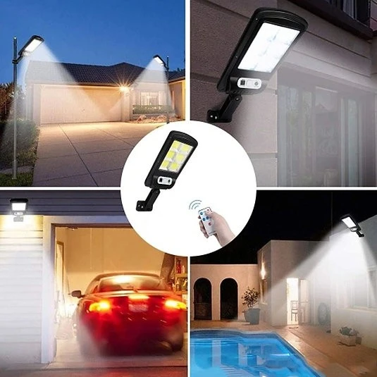 KENPAZAR 120 Ledli Kumandalı Solar Sokak Lambası Bahçe Aydınlatma S-36 - 2