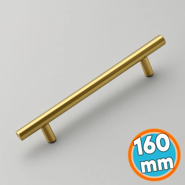 Mobilya Kulpu Mutfak Çekmece Dolap Dolabı Kapak Kulpları Kulbu Gold Altın 160 mm 16 cm Metal ürün görseli