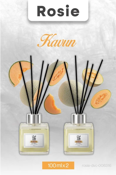 Kavun Rosie 2 adet Çubuklu Oda Kokusu 100 ml ürün görseli