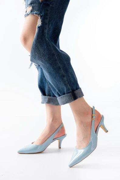 ST-1152 Beyaz Günlük 7 cm Topuklu Kadın Ayakkabı  - kopya - Resim 6