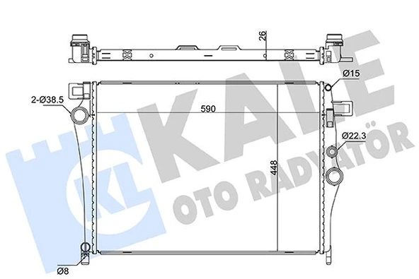 KALE 363250 MOTOR SU RADYATORU MERCEDES C-CLASS W205 S205 14>18 A0995006903 ürün görseli 1