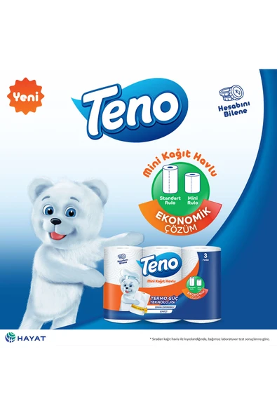 Mini Kağıt Havlu 24 Rulo (3 Rulo x 8 Paket) - Resim 7